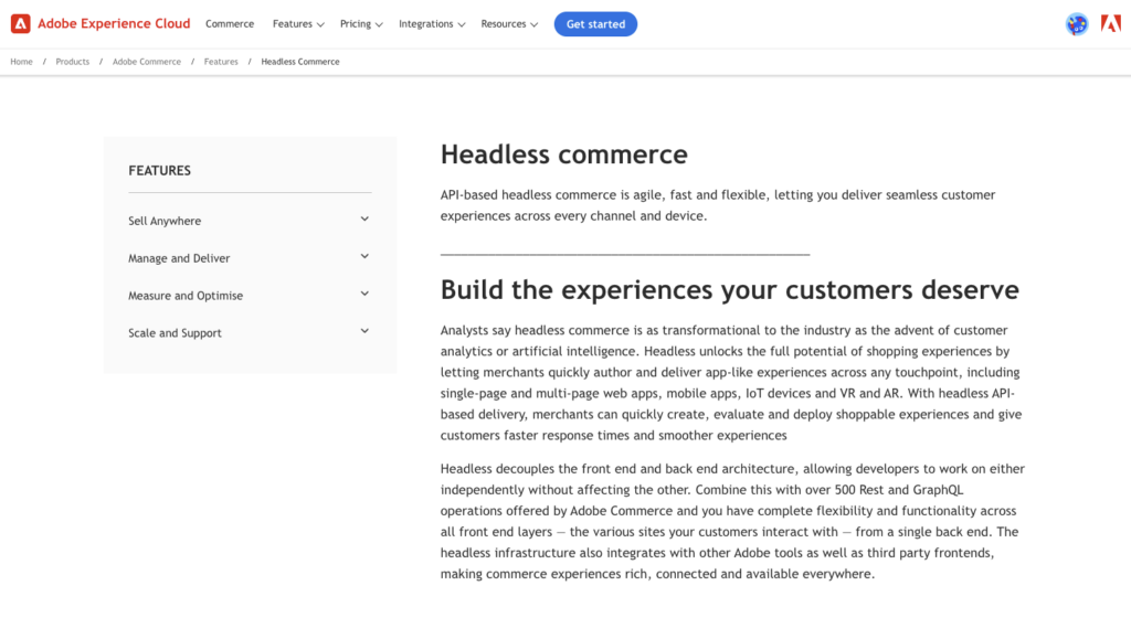 Adobe Cloud Headless Commerce
